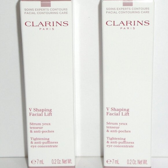 Clarins V Shaping Facial lift Eye Concentrate 2 New Tubes 7ml each *14ml/.47oz* - Picture 1 of 1